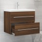 vidaXL Waschbeckenschrank Braun Eichen-Optik 60x38,5x48 cm vidaXL Waschbeckenschrank Braun Eichen-Optik 60x38,5x48 cm