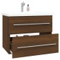 vidaXL Waschbeckenschrank Braun Eichen-Optik 60x38,5x48 cm vidaXL Waschbeckenschrank Braun Eichen-Optik 60x38,5x48 cm