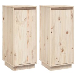 vidaXL Sideboards 2 Stk. 31,5x34x75 cm Massivholz Kiefer