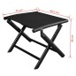 vidaXL Klappbarer Fußhocker Schwarz Aluminium und Textilene vidaXL Klappbarer Fußhocker Schwarz Aluminium und Textilene