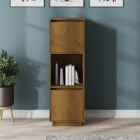 vidaXL Highboard Honigbraun 38x35x117 cm Massivholz Kiefer