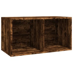 vidaXL Schallplatten-Box Räuchereiche 71x34x36 cm Holzwerkstoff