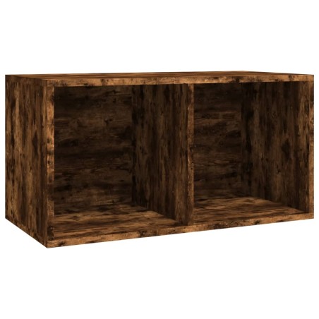 vidaXL Schallplatten-Box Räuchereiche 71x34x36 cm Holzwerkstoff