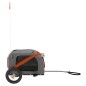vidaXL Fahrradanhänger Hunde Orange und Grau Oxford-Gewebe und Eisen vidaXL Fahrradanhänger Hunde Orange und Grau Oxford-Gewebe und Eisen