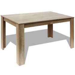 vidaXL Esstisch 140x80x75 cm Eiche