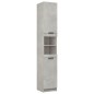 vidaXL Badschrank Betongrau 32x34x188,5 cm Holzwerkstoff vidaXL Badschrank Betongrau 32x34x188,5 cm Holzwerkstoff
