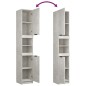 vidaXL Badschrank Betongrau 32x34x188,5 cm Holzwerkstoff vidaXL Badschrank Betongrau 32x34x188,5 cm Holzwerkstoff