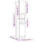 vidaXL Badschrank Betongrau 32x34x188,5 cm Holzwerkstoff vidaXL Badschrank Betongrau 32x34x188,5 cm Holzwerkstoff