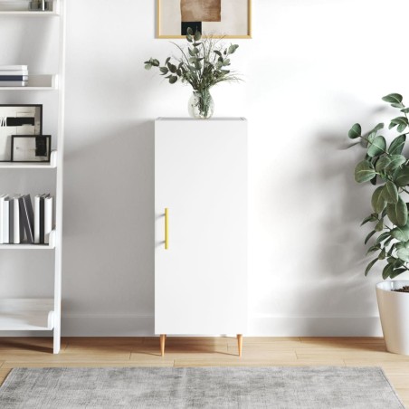vidaXL Sideboard Hochglanz-Weiß 34,5x34x90 cm Holzwerkstoff