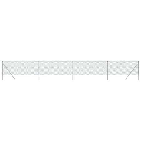 Maschendrahtzaun Silbern 1,1x10 m