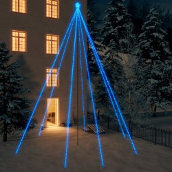 vidaXL Weihnachtsbaum-Lichterkette Indoor Outdoor 1300 LEDs Blau 8 m