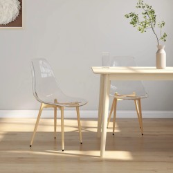 vidaXL Esszimmerstühle 2 Stk. Transparent PET