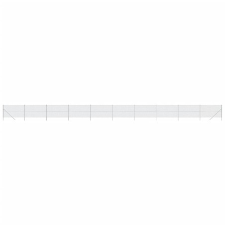 Maschendrahtzaun Silbern 2x25 m