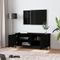 vidaXL TV-Schrank mit Türen Schwarz 102x35x45 cm Holzwerkstoff vidaXL TV-Schrank mit Türen Schwarz 102x35x45 cm Holzwerkstoff