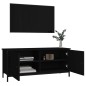 vidaXL TV-Schrank mit Türen Schwarz 102x35x45 cm Holzwerkstoff vidaXL TV-Schrank mit Türen Schwarz 102x35x45 cm Holzwerkstoff