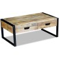 vidaXL Couchtisch mit 2 Schubladen Mangoholz Massiv 100x60x40 cm vidaXL Couchtisch mit 2 Schubladen Mangoholz Massiv 100x60x40 cm