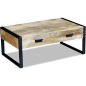 vidaXL Couchtisch mit 2 Schubladen Mangoholz Massiv 100x60x40 cm vidaXL Couchtisch mit 2 Schubladen Mangoholz Massiv 100x60x40 cm