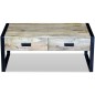 vidaXL Couchtisch mit 2 Schubladen Mangoholz Massiv 100x60x40 cm vidaXL Couchtisch mit 2 Schubladen Mangoholz Massiv 100x60x40 cm