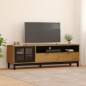 vidaXL TV-Schrank mit Glastür FLAM 158x40x50 cm Massivholz Kiefer vidaXL TV-Schrank mit Glastür FLAM 158x40x50 cm Massivholz Kiefer