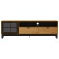 vidaXL TV-Schrank mit Glastür FLAM 158x40x50 cm Massivholz Kiefer vidaXL TV-Schrank mit Glastür FLAM 158x40x50 cm Massivholz Kiefer