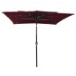 vidaXL Sonnenschirm mit Aluminium-Mast 3-lagig Bordeauxrot 2,5x2,5 m vidaXL Sonnenschirm mit Aluminium-Mast 3-lagig Bordeauxrot 2,5x2,5 m