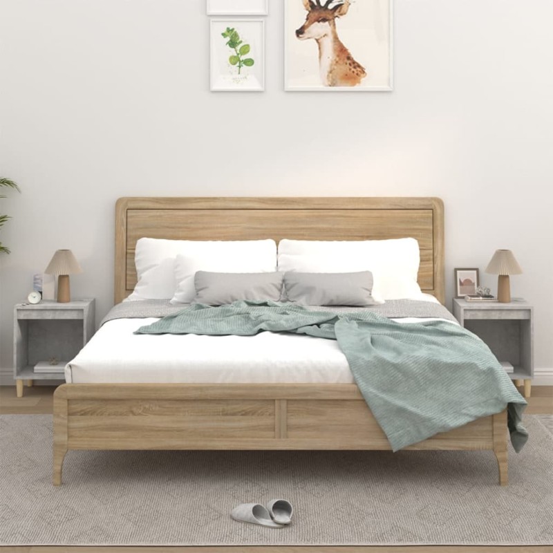 vidaXL Nachttische 2 Stk. Betongrau 40x35x50 cm vidaXL Nachttische 2 Stk. Betongrau 40x35x50 cm
