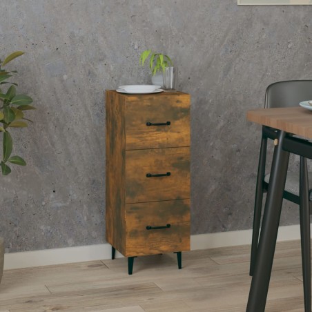 vidaXL Sideboard Räuchereiche 34,5x34x90 cm Holzwerkstoff
