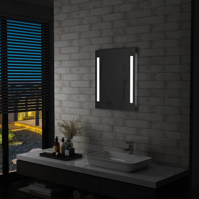 vidaXL Badezimmer-Wandspiegel mit LED und Ablage 50×70 cm vidaXL Badezimmer-Wandspiegel mit LED und Ablage 50×70 cm