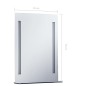 vidaXL Badezimmer-Wandspiegel mit LED und Ablage 50×70 cm vidaXL Badezimmer-Wandspiegel mit LED und Ablage 50×70 cm