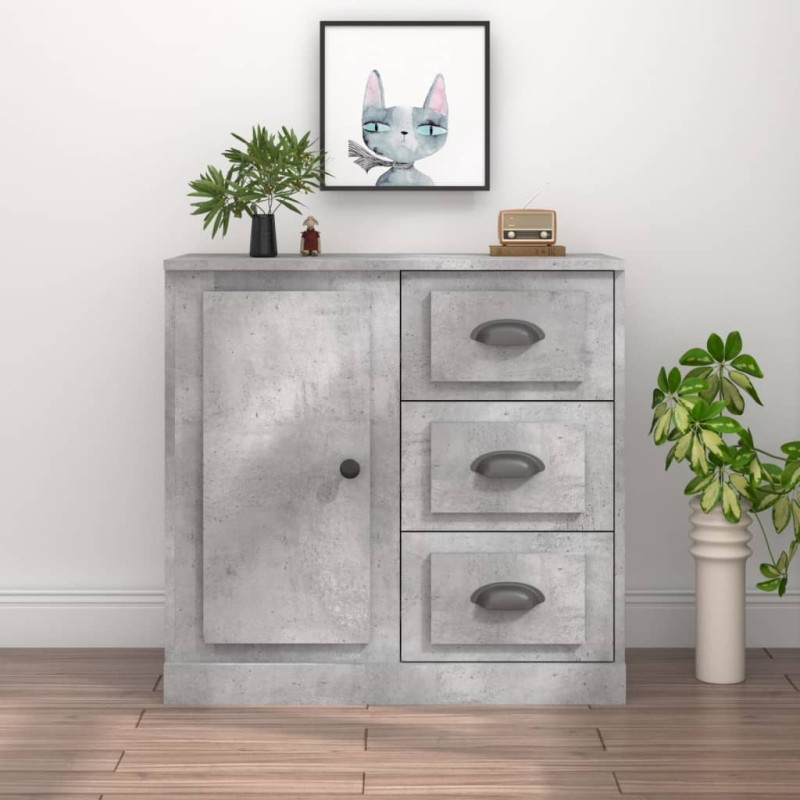vidaXL Sideboard Betongrau 70x35,5x67,5 cm Holzwerkstoff vidaXL Sideboard Betongrau 70x35,5x67,5 cm Holzwerkstoff