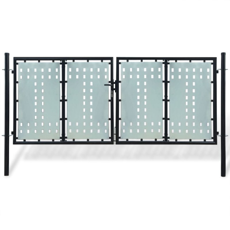 vidaXL Zauntor (Einzeltor) Schwarz 300x175 cm vidaXL Zauntor (Einzeltor) Schwarz 300x175 cm