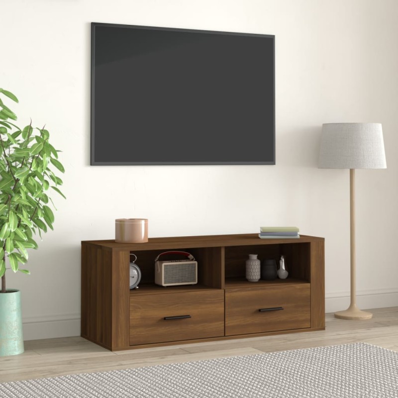 vidaXL TV-Schrank Braun Eichen-Optik 100x35x40 cm Holzwerkstoff vidaXL TV-Schrank Braun Eichen-Optik 100x35x40 cm Holzwerkstoff