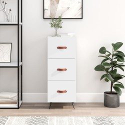 vidaXL Sideboard Hochglanz-Weiß 34,5x34x90 cm Holzwerkstoff