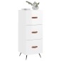 vidaXL Sideboard Hochglanz-Weiß 34,5x34x90 cm Holzwerkstoff vidaXL Sideboard Hochglanz-Weiß 34,5x34x90 cm Holzwerkstoff