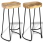 vidaXL Barhocker 2 Stk. Mango Massivholz vidaXL Barhocker 2 Stk. Mango Massivholz