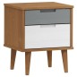 vidaXL Nachttisch MOLDE Braun 40x35x48 cm Massivholz Kiefer