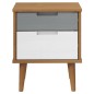 vidaXL Nachttisch MOLDE Braun 40x35x48 cm Massivholz Kiefer