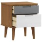 vidaXL Nachttisch MOLDE Braun 40x35x48 cm Massivholz Kiefer