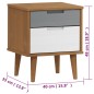 vidaXL Nachttisch MOLDE Braun 40x35x48 cm Massivholz Kiefer