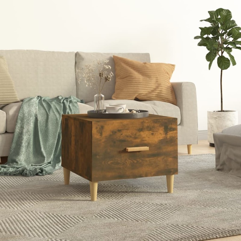 vidaXL Couchtisch Räuchereiche 50x50x40 cm Holzwerkstoff vidaXL Couchtisch Räuchereiche 50x50x40 cm Holzwerkstoff