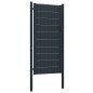 vidaXL Zauntor PVC und Stahl 100x204 cm Anthrazit vidaXL Zauntor PVC und Stahl 100x204 cm Anthrazit