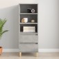 vidaXL Highboard Betongrau 40x36x110 cm Holzwerkstoff vidaXL Highboard Betongrau 40x36x110 cm Holzwerkstoff