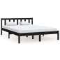 vidaXL Massivholzbett Schwarz Kiefer 120x190 cm vidaXL Massivholzbett Schwarz Kiefer 120x190 cm