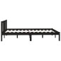 vidaXL Massivholzbett Schwarz Kiefer 120x190 cm vidaXL Massivholzbett Schwarz Kiefer 120x190 cm