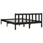 vidaXL Massivholzbett Schwarz Kiefer 120x190 cm vidaXL Massivholzbett Schwarz Kiefer 120x190 cm