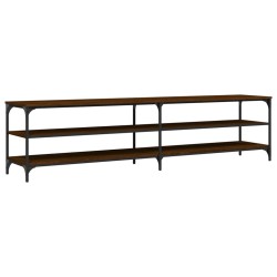 vidaXL TV-Schrank Braun Eiche 200x30x50 cm Holzwerkstoff und Metall