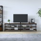 vidaXL TV-Schrank Braun Eiche 200x30x50 cm Holzwerkstoff und Metall vidaXL TV-Schrank Braun Eiche 200x30x50 cm Holzwerkstoff und Metall