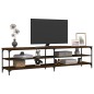 vidaXL TV-Schrank Braun Eiche 200x30x50 cm Holzwerkstoff und Metall vidaXL TV-Schrank Braun Eiche 200x30x50 cm Holzwerkstoff und Metall