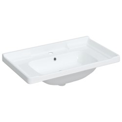 vidaXL Waschbecken Weiß 91,5x48x19,5 cm Rechteckig Keramik