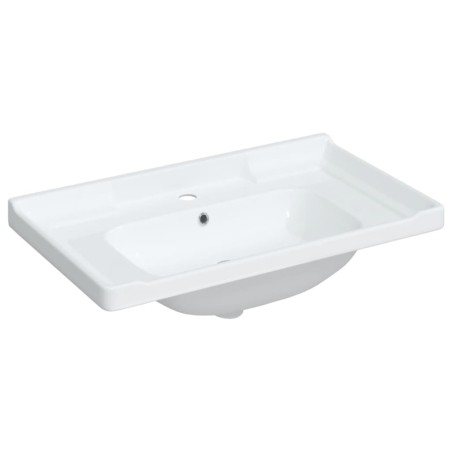 vidaXL Waschbecken Weiß 91,5x48x19,5 cm Rechteckig Keramik